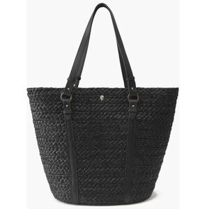 Helen Kaminski Pinimil Bridle Raffia Tote Bag, Black, Designer Luxury, NWT